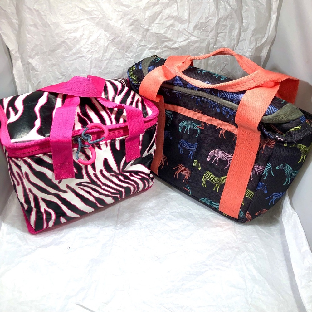 2 ZEBRA Design Insulated Lunch Bags